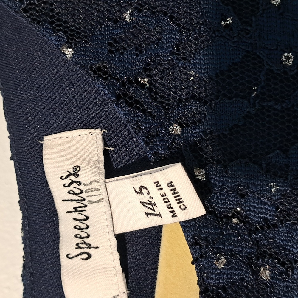 Speechless Kids Dress. Size 14.5. Navy. - Picture 6 of 14